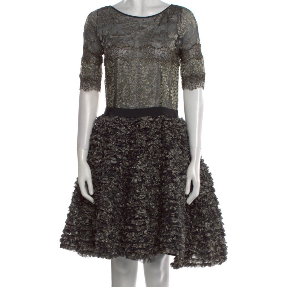 Amen.  Black and Gold Lace Dress SZ XS